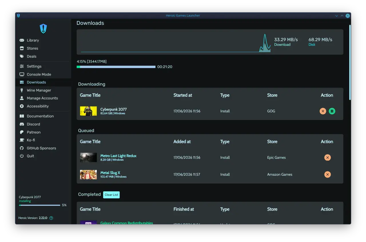 Download queue